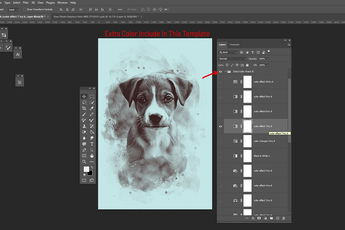 Custom Watercolor Pet Template, an Action Add-On by MRI STUDIO (Photo 14 of 23)