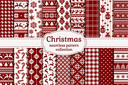 Christmas seamless pattern set., a Pattern Graphic by JuliaMalinovskaya (Thumbnail 1 of 4)
