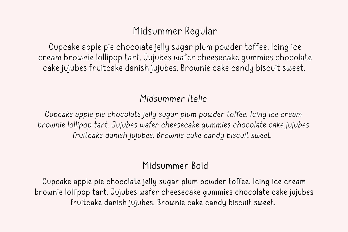 Midsummer Cute Handwritten Font, a Handwritten Font by Sofia Skoog (Photo 12 of 13)