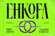 Ehkofa Modern Display Serif Font, a Serif Font by timelesstype.co (Thumbnail 1 of 20)