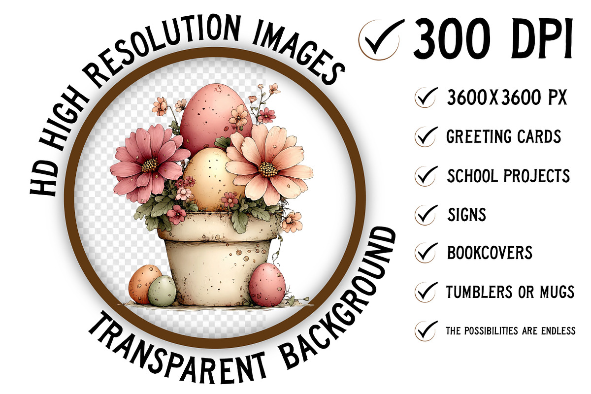 Whimsical Easter Clipart, an Illustration by Craft Nest (Photo 2 of 11)