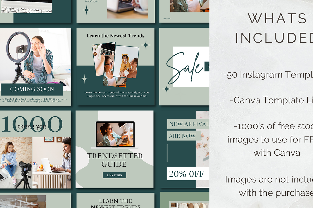 Green Business Instagram Templates, a Social Media Template by Social Assumptions (Photo 3 of 7)
