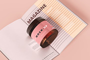 Amber Glass Cosmetic Jar Mockups, a Cups & Container Mockup by pmvch (Thumbnail 8 of 26)