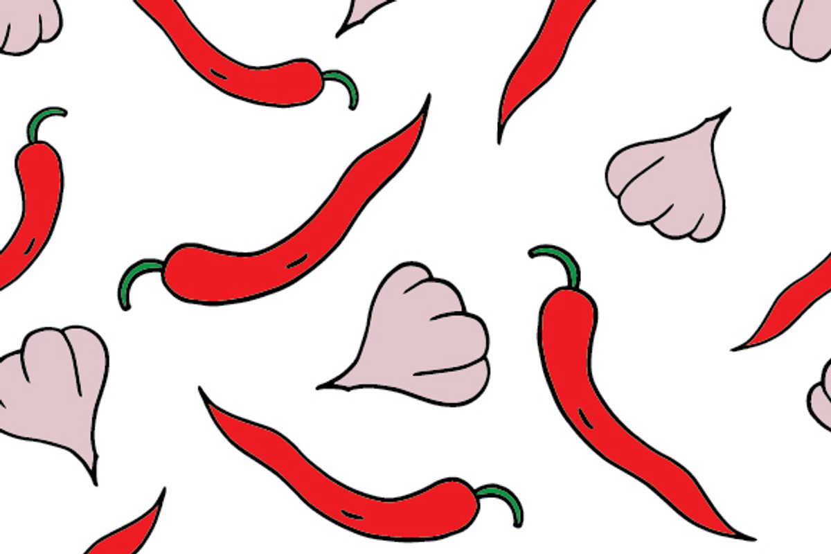 Seamless backgrounds with vegetables, a Pattern Graphic by Shop seamless patterns (Photo 6 of 7)
