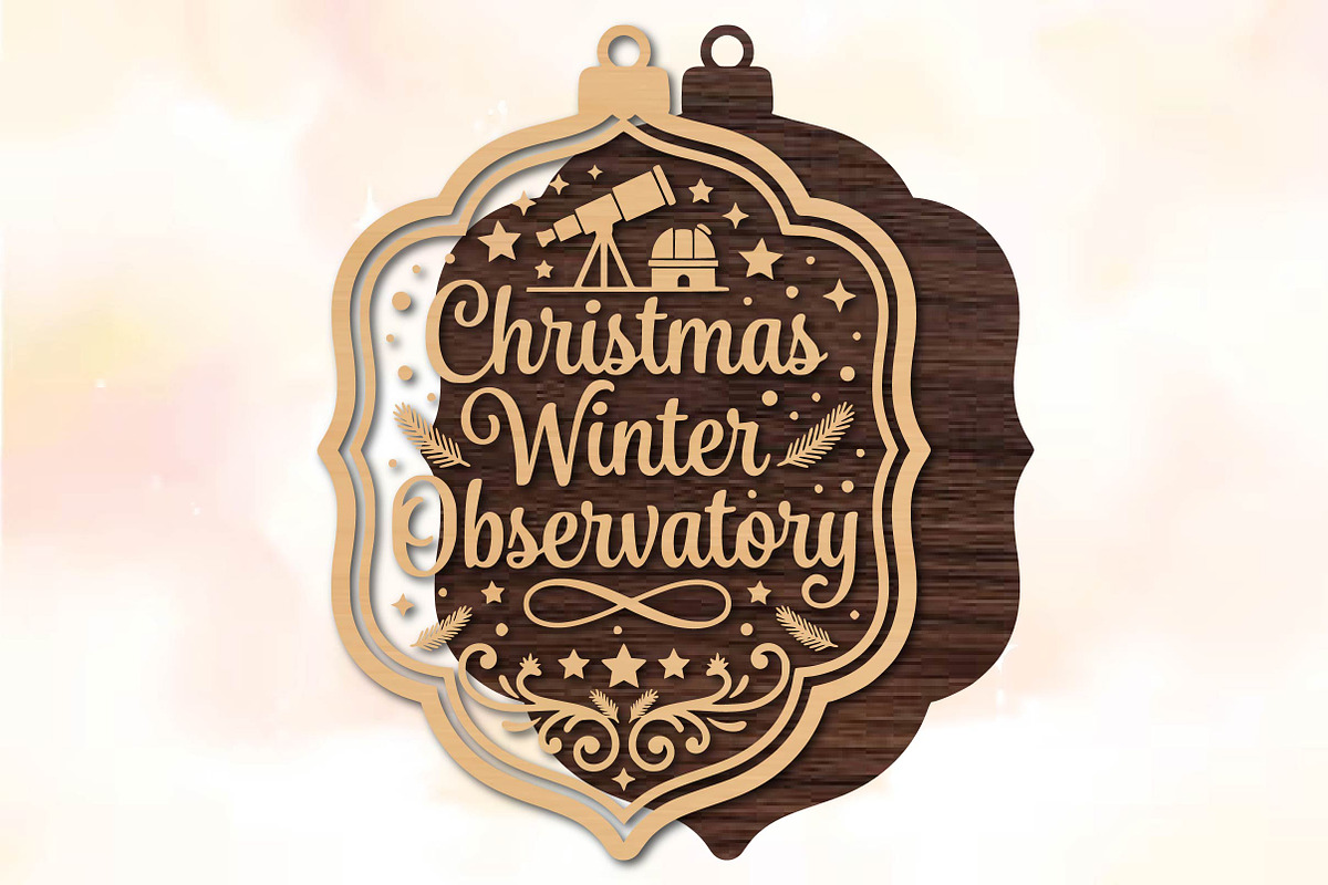 Christmas Winter Observatory SVG, an Object Graphic by DreamPrint404 (Photo 2 of 3)