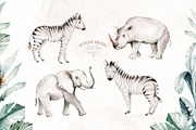 African animals watercolor set, an Animal Illustration by Peace ART (Thumbnail 2 of 24)