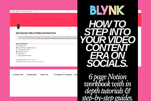 Content Planner Notion Workbook