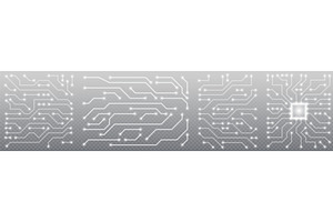 White circuit board pattern with, a Technology Illustration by art PVP - market