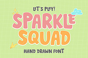 Sparkle Squad | Hand Drawn Font, a Handwritten Font by Denustudios (Thumbnail 1 of 15)
