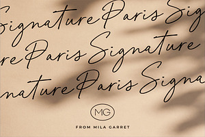 Paris Signature Handwritten Script