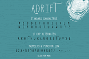 Adrift Font + Extras, a Sans Serif Font by Flycatcher Design (Thumbnail 2 of 4)
