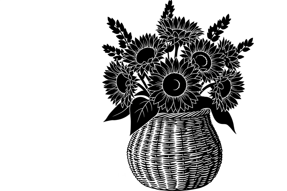 Charming flower basket wall art, an Illustration by Amazin_art (Photo 15 of 32)