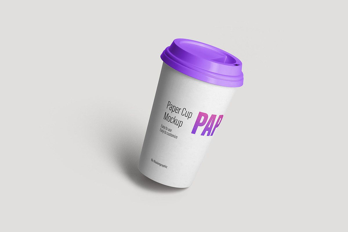 Paper Cup Mockup - 12 Views, a Cups & Container Mockup by Illusiongraphic (Photo 3 of 29)