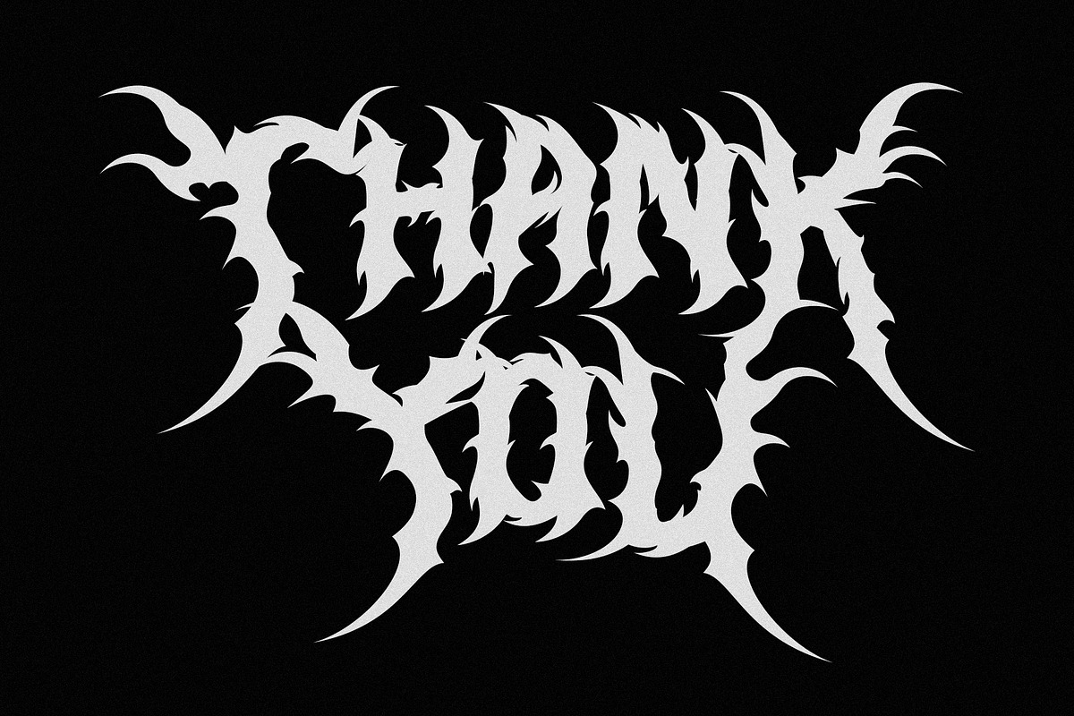 Murder Brack - Death Metal Font, a Blackletter Font by Multype Studio (Photo 11 of 11)