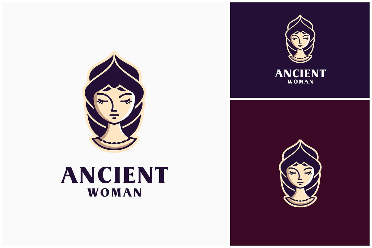 Beautiful Ancient Woman Logo, a Branding & Logo Template by ika trisiana