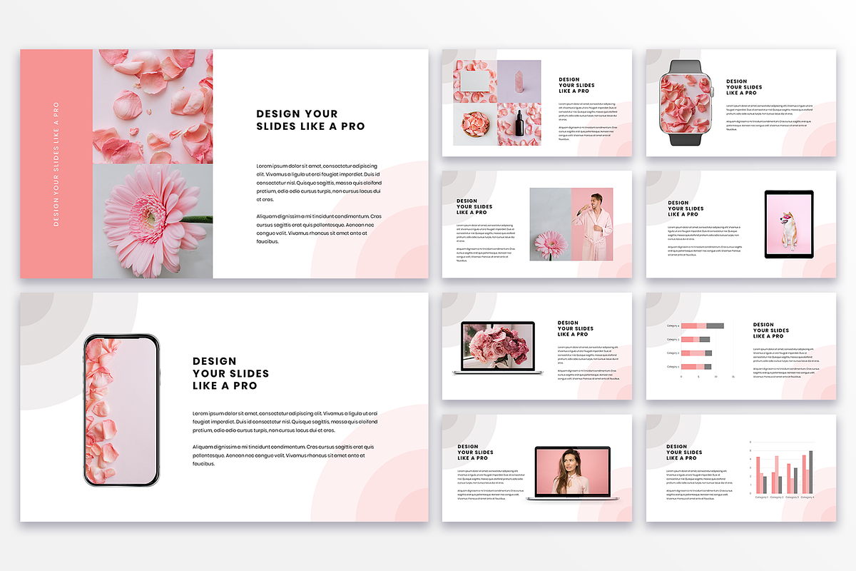 Clean Pink Powerpoint, a Presentation Template by 33slides (Photo 4 of 5)