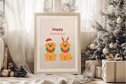 Christmas Dog Golden Retriever PNG, an Illustration by DreamArtGraphic (Thumbnail 4 of 6)