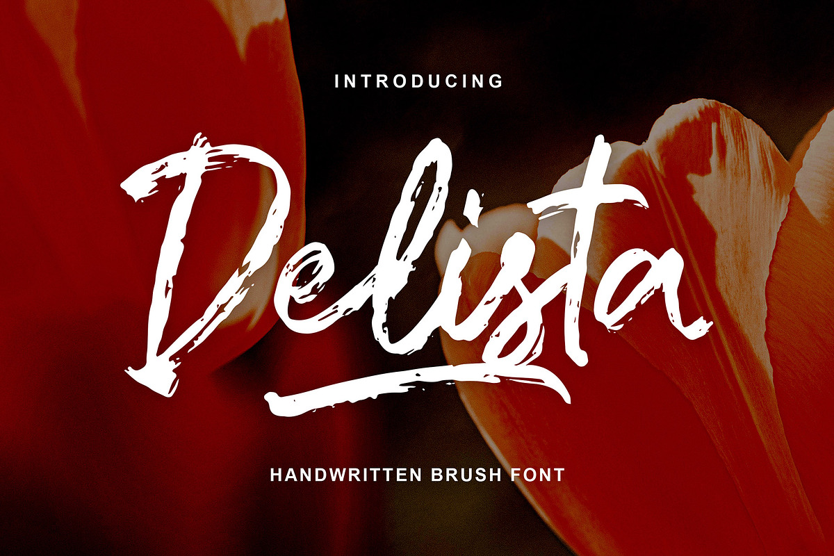 Delista - Handwritten Brush Font, a Script Font by Weape Studio (Photo 1 of 9)