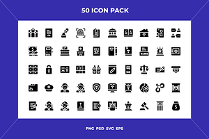 Law and justice icons, an Outline Icon by Wencory