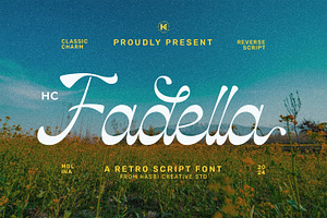 HC Fadella - Retro Script, a Script Font by Hasbi Creative