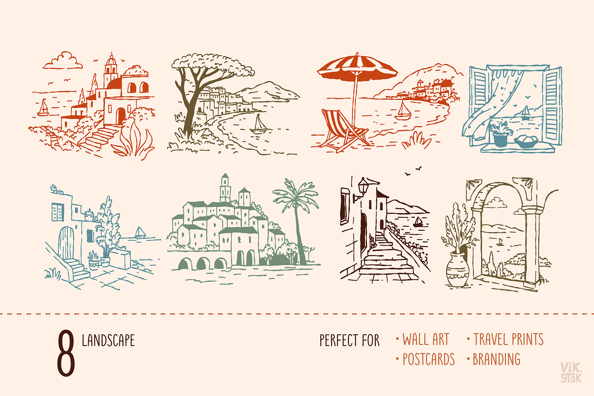 Mediterranean Food & Landscape, an Object Graphic by vik.stock (Photo 3 of 8)