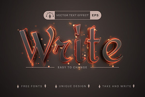 Fire Light - Editable Text Effect