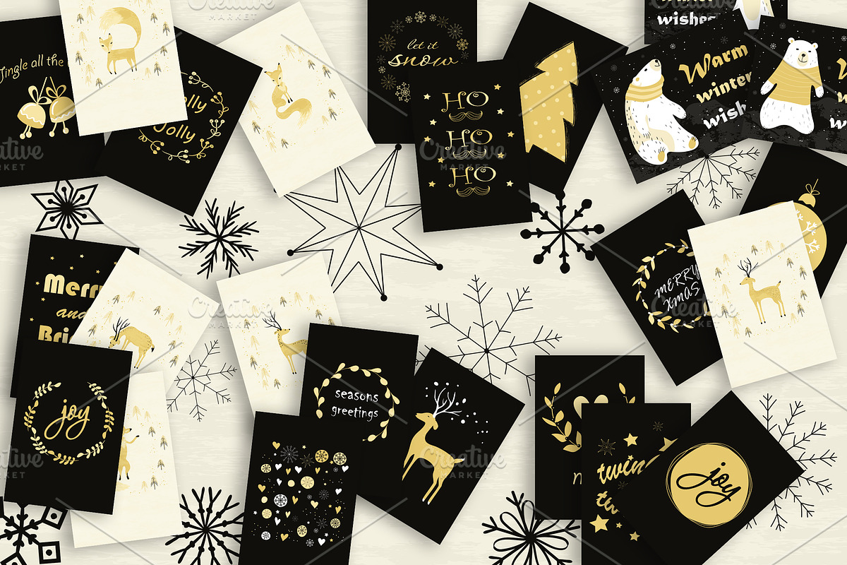 Merry Christmas Holiday Pack, an Animal Illustration by Lidiebug (Photo 2 of 4)
