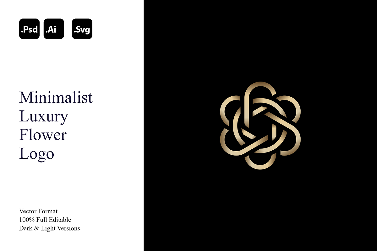 Minimalist Luxury Flower Logo, a Branding & Logo Template by Luxury Logos (Photo 1 of 4)
