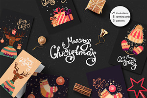 Christmas card, illustration,pattern