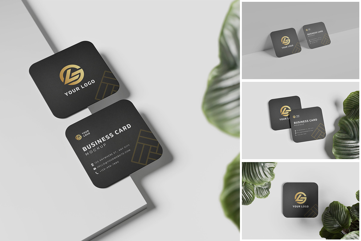 Square Business Card Mockup, a Product Mockup by MrLetters (Photo 1 of 5)