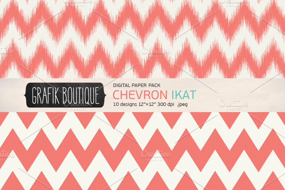 Chevron ikat creamy pink papers preview 3