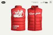 Puffer Vest Mockup, a Hoody Mockup by Pipello Grafik (Thumbnail 1 of 3)