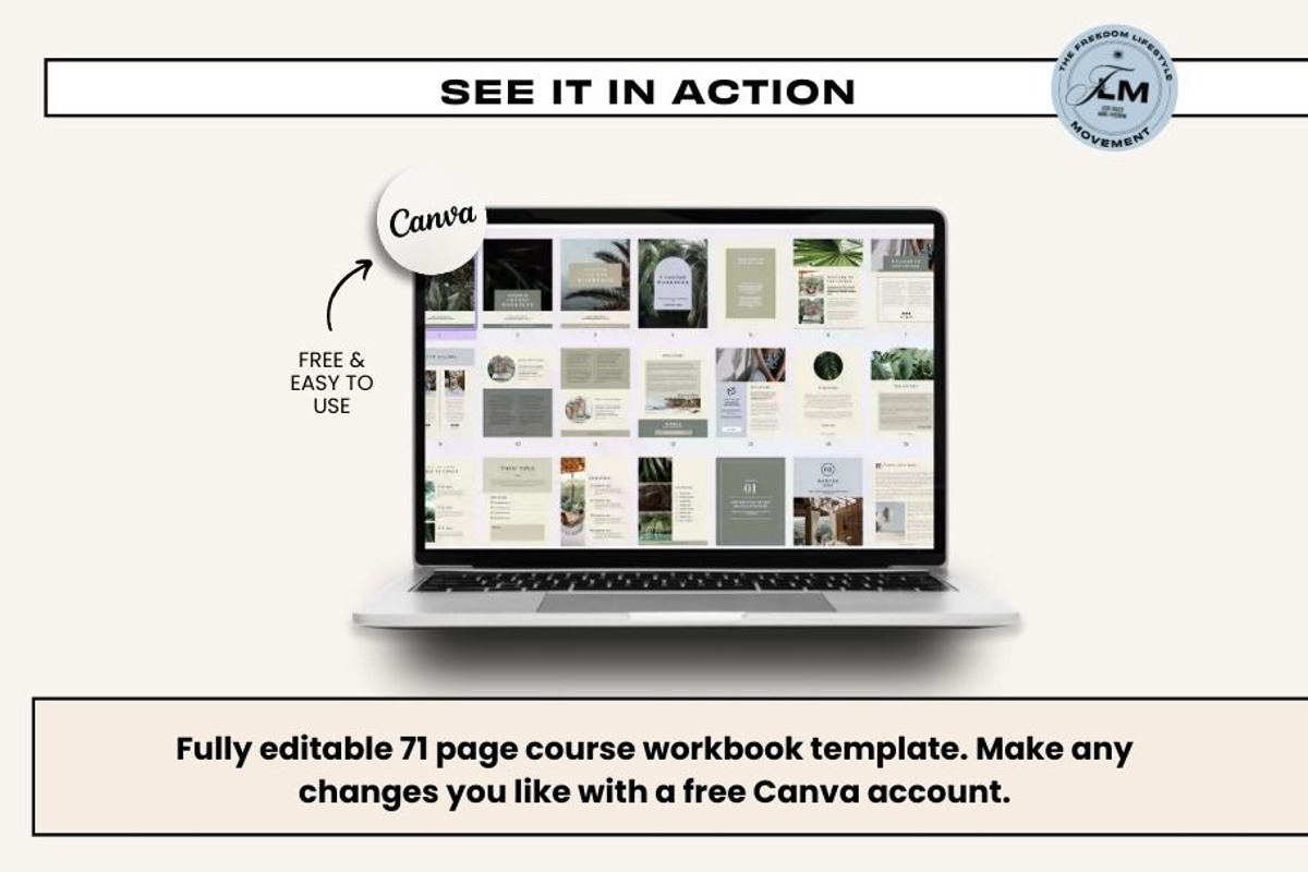 Course Workbook - Tropical Boho, a Social Media Template by Freedom Business Shop (Photo 2 of 9)