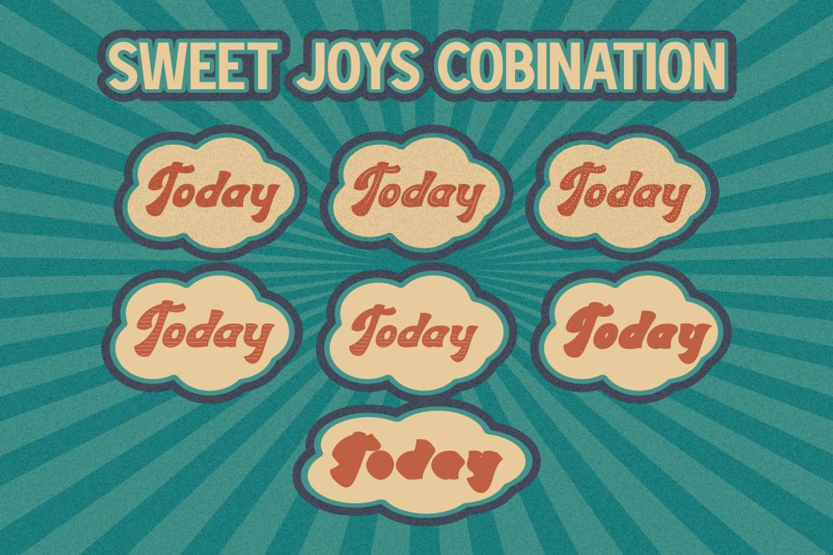 Sweet Joys - Display Font, a Font by PutraCetol Studio (Photo 6 of 11)