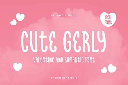 Cute Gerly - Valentine Font, a Handwritten Font by QR Design Studio