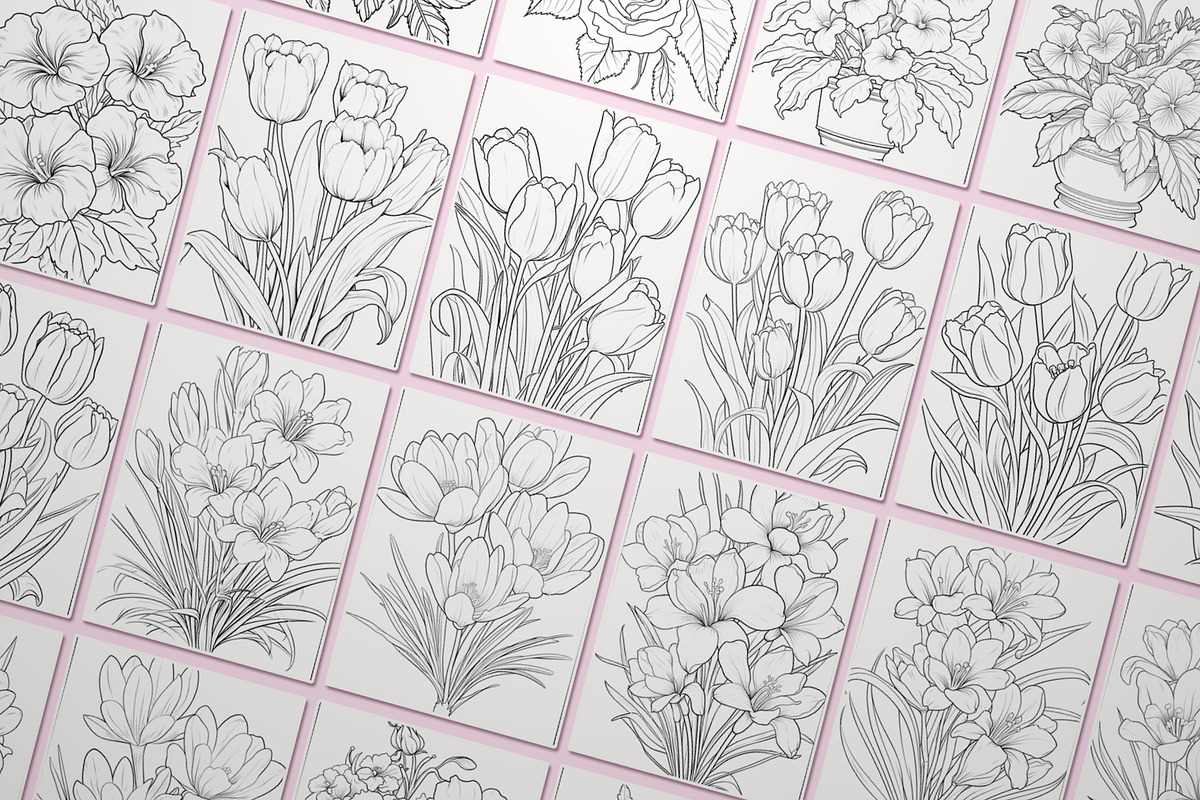 Beautiful Nature Coloring BUNDLE, an Illustration by Pix Cafe (Photo 7 of 13)