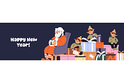 Santa Claus set + Christmas cards, a Seasonal Illustration by PaperTrident (Thumbnail 11 of 12)
