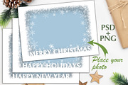 Snowy Holiday Cards Template PSD, a Card Template by PSD templates and Photos (Thumbnail 2 of 6)