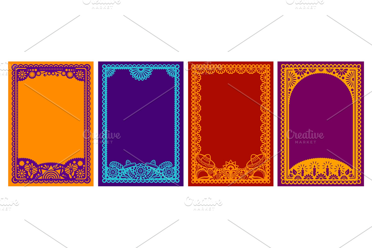 Mexican Cinco de Mayo party frames, a Decorative Illustration by Seavector Studio (Photo 3 of 3)