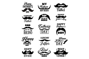 Father Day Lettering Quotes, Vector