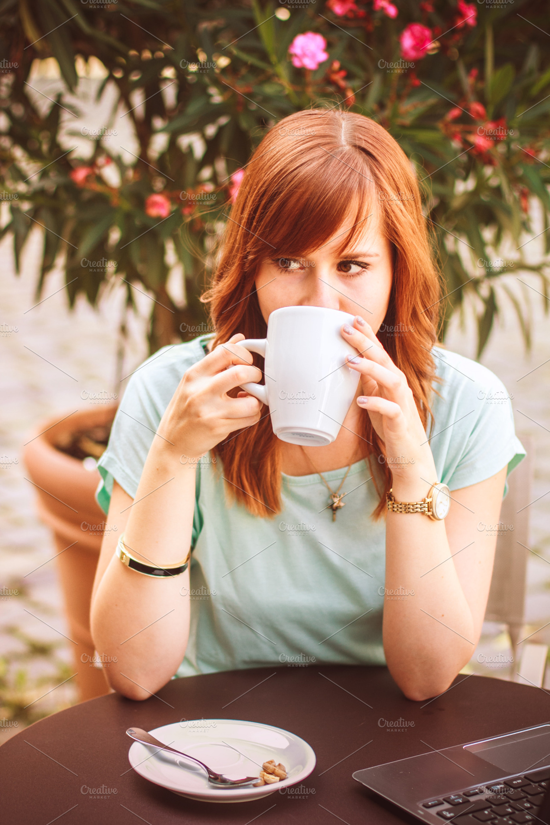 Woman at the cafe