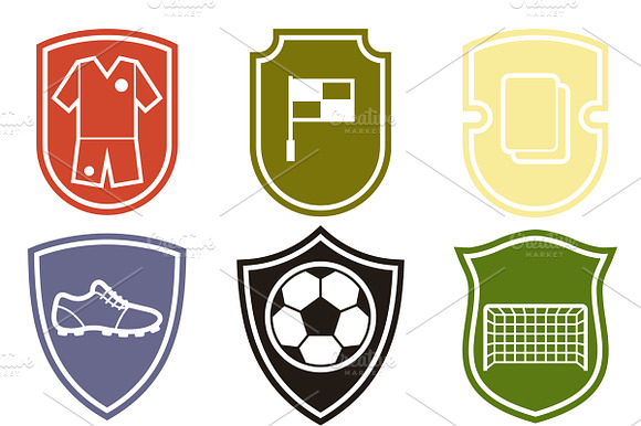 Set of soccer labels. preview 4