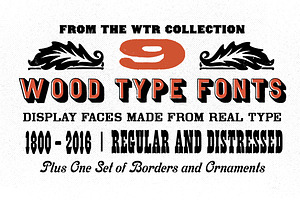 Wood Type Font Bundle