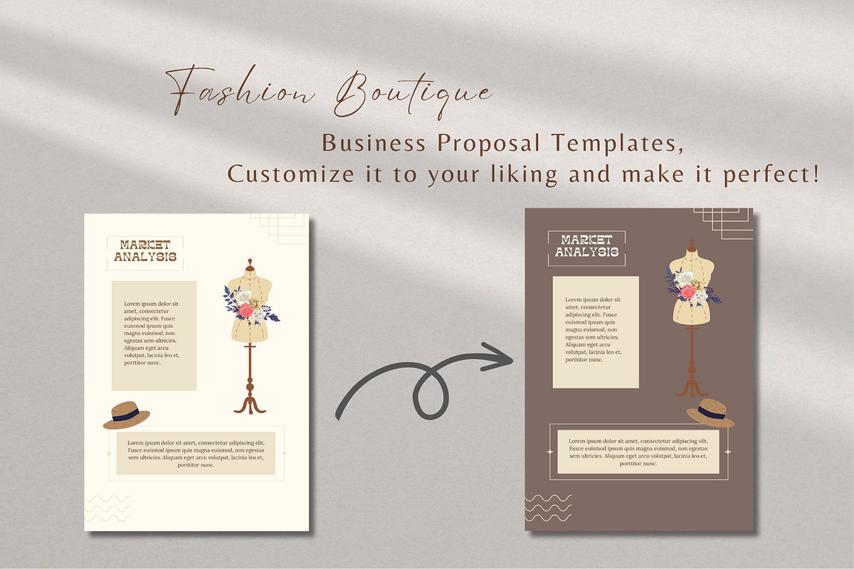 Brown Minimal Business Proposal, a Print Template by TheSimplySereneShop (Photo 5 of 8)
