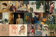 John William Waterhouse, a Person Illustration by Digital Museum (Thumbnail 4 of 4)