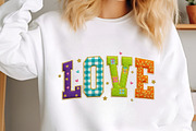 Pink Loved Crochet Varsity Png,Valen, an Illustration by designcity5 (Thumbnail 5 of 8)