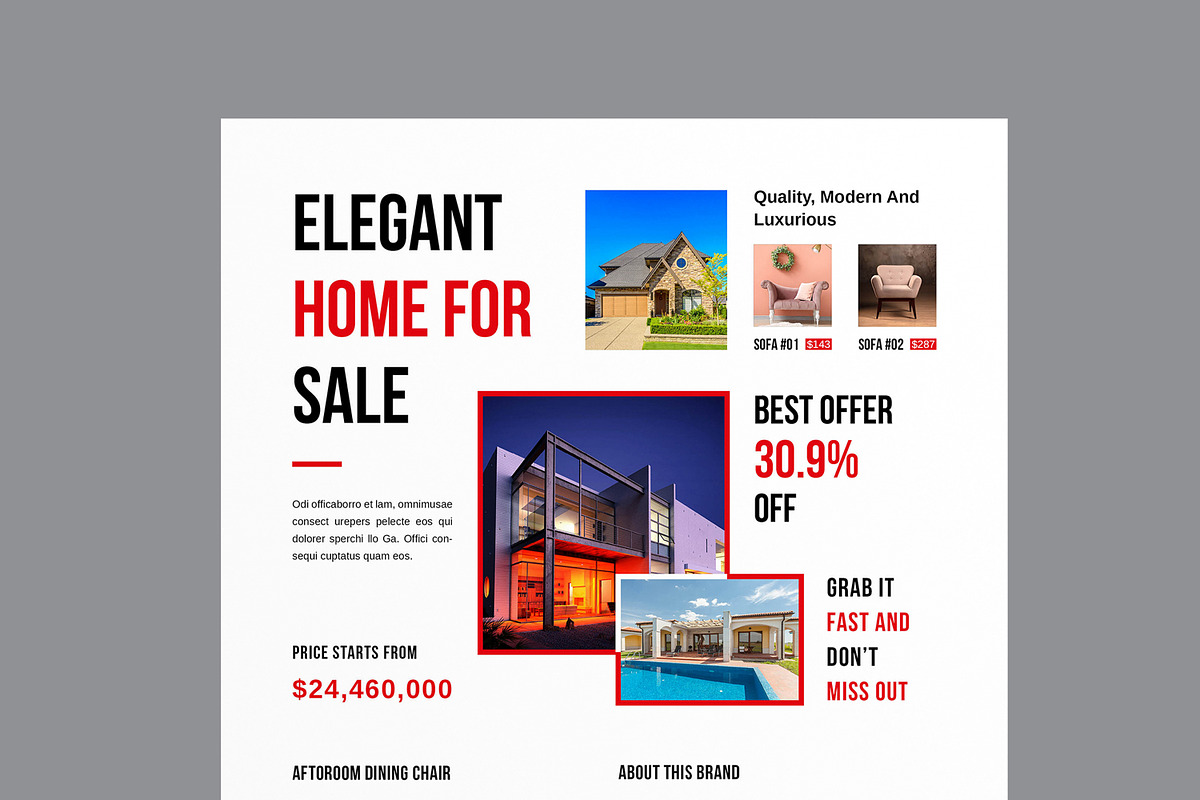 Home For Sale Flyer Template, a Flyer Template by MightyDesign (Photo 4 of 8)