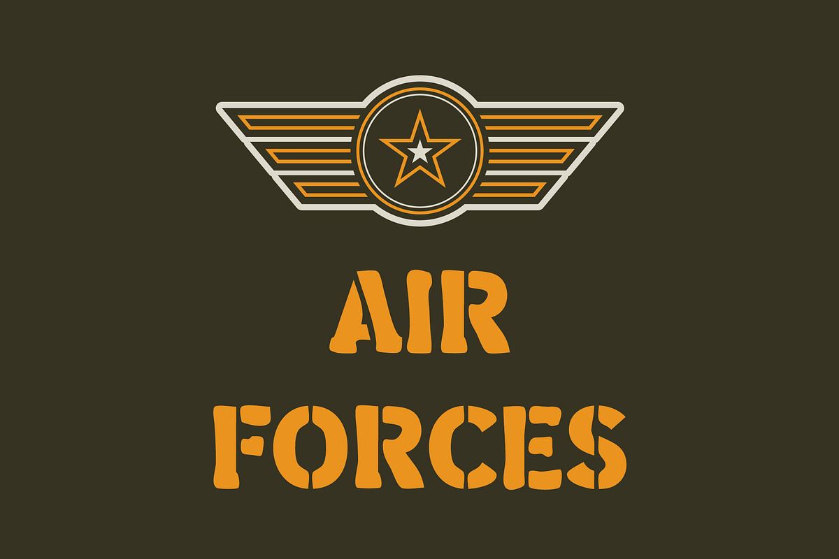 Military Stencil Font, a Font by vladocar (Photo 2 of 5)