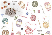 Watercolor Knitting Collection, a Work Illustration by MayaNavits (Thumbnail 3 of 13)