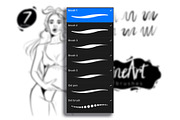 Procreate line art brushes, a Brush Add-On by KsTumanova (Thumbnail 3 of 3)